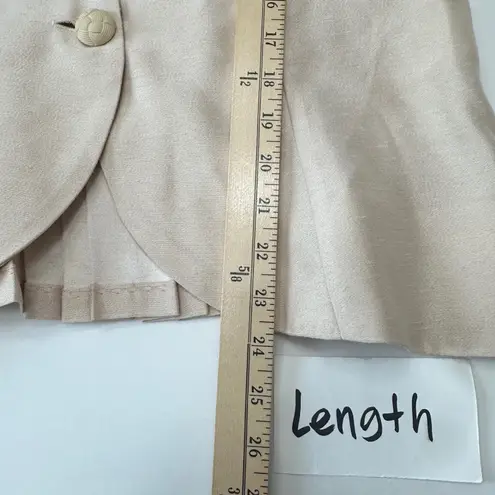 Vintage Cachet by Bari Protas Embellished Puff‎ Sleeve Blazer Women 15/16 Beige Tan Size undefined