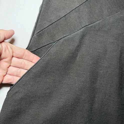 Prairie Underground Minimalist Long Sleeve Dress BodyCon Pockets Cotton Size L Gray Size M