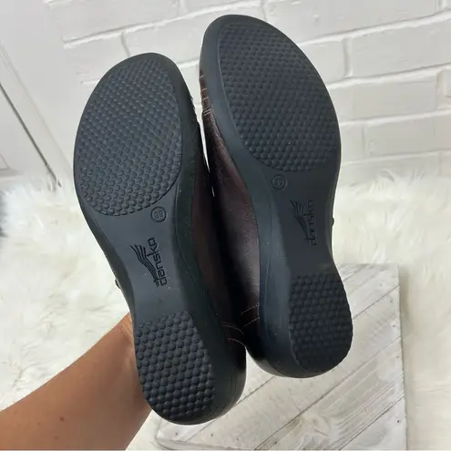 Dansko Brown Leather Upper Heel Flat Shoes Size 39