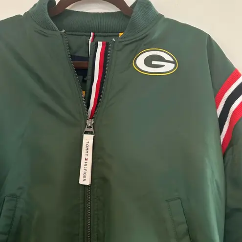 Tommy Hilfiger NWT Green Bay Packers  Size Small NFL Jacket Oversized Patches