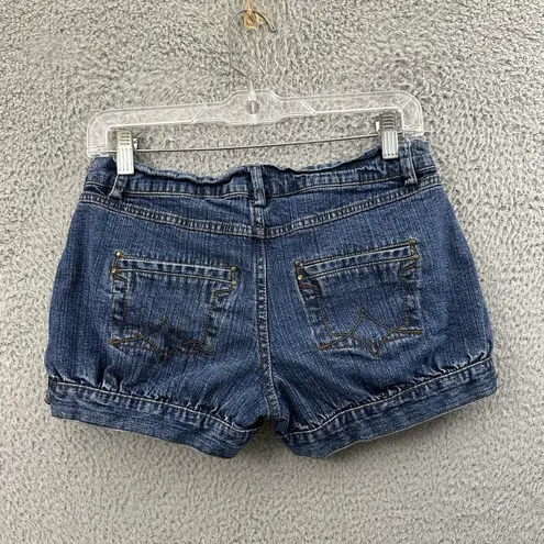Y2K Early 2000 Nobo No Boundaries Low Rise Denim Jean Shorts Festival Junior's 5 Blue Size undefined