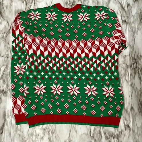 Carl The Llama Merry Christmas Ugly Sweater Sz M Holiday Party Red Green Unisex Size M