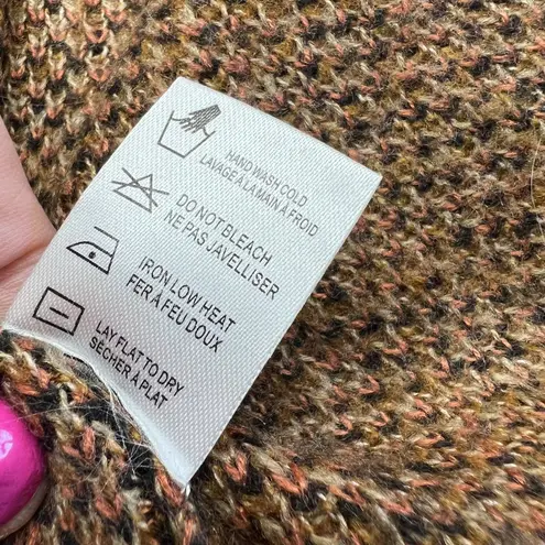 Saltwater Luxe Charli Floral Open Front Knit Cardigan Sweater Black Size Small