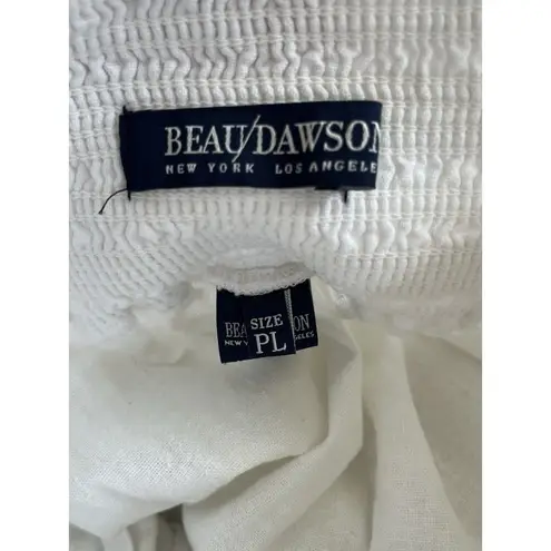 Beau Dawson Large Petite Ivory Flowy Beach Lounge Wide Leg Crop Pants Size undefined