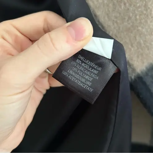 HiSo (hide society) Isabella long cashmere blend coat in camel buffalo plaid Black Size undefined