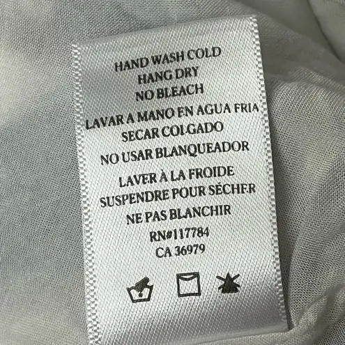 Rails Wren Vertical Stripe Dress L Blue White Mini Summer Linen Blend Sporty