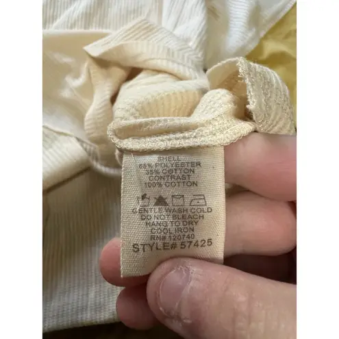 Mystree Womens Size Medium Long Sleeve Waffle Knit Top Shirt Peasant Hippie City