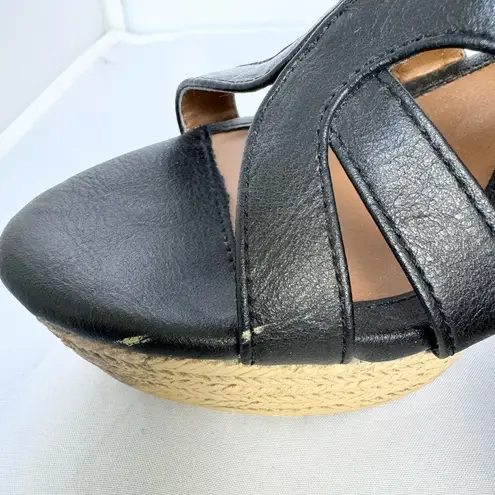 Jaclyn Smith Abby Boho Espadrille Wedge Zip Retro 70s Style Sandals Shoe Sz 6.5