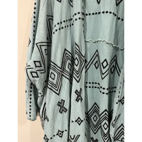 Johnny Was Biya Genoa embroidery sweater wrap in turquoise M $398 2294