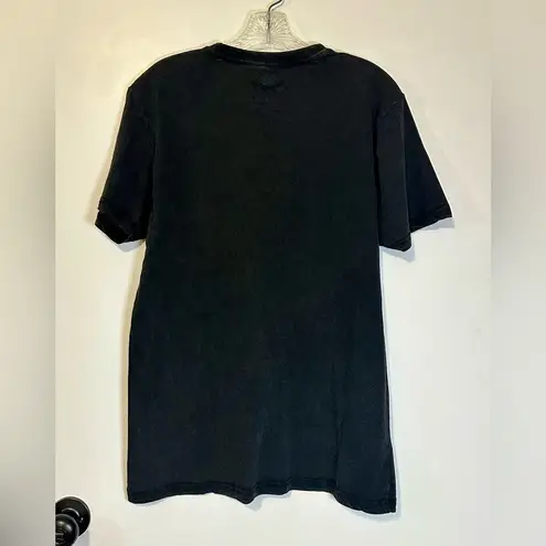 AC/DC Black Graphic Glitter T-shirt Rock Band Groupie Cotton Music Size Small