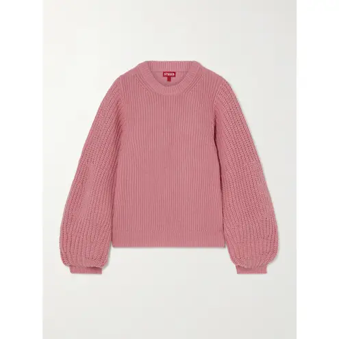 STAUD Pink Aura ribbed wool-blend sweater sz Medium