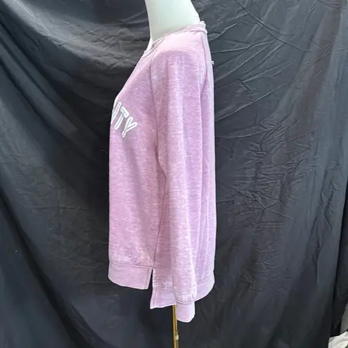 White and Purple Oversized Long Sleeve Sweatshirt Size M