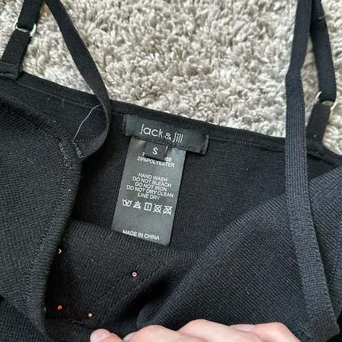 Elegant Black Studded Camisole Top