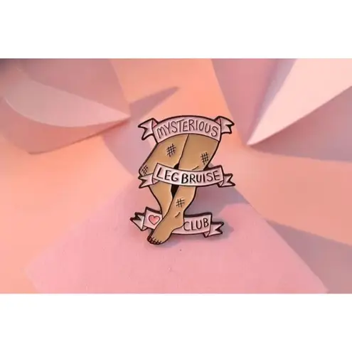 MYSTERIOUS LEG BRUISE CLUB Enamel Lapel Backpack Pin NEW