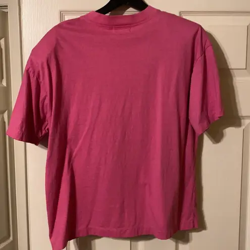 Oscar de la Renta Vintage Expressions barbiecore pink t-shirt, size large
