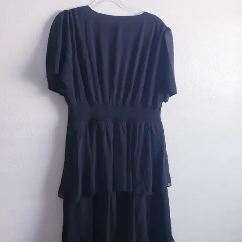 Baltic Born Montaigne Ruffle Maxi Dress Short Sleeve New Without Tags