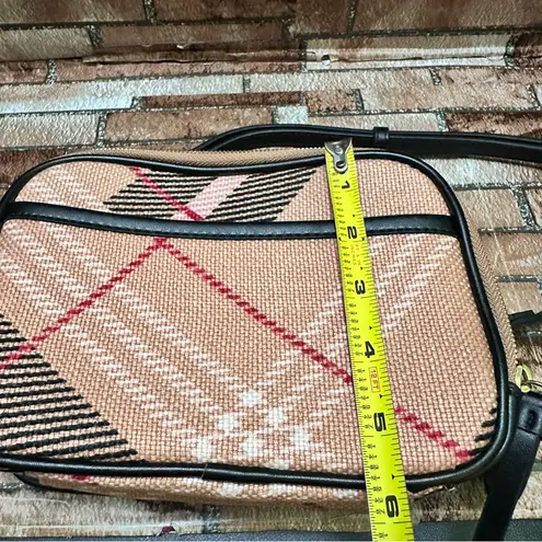 Spartina 449 Pink and Black Crossbody Bag with Geometric Design