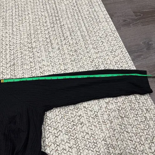 st. john's bay  Black Waffle Knit Cowl Neck Long Sleeve Shirt