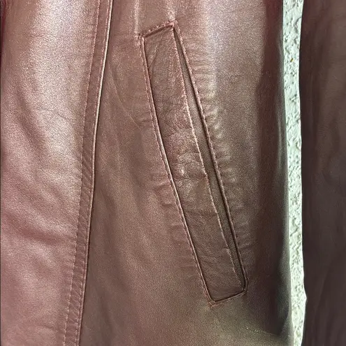 Vintage 70s Brown Leather Coat with Fur Collar – Western Leather Clothing Center Size M