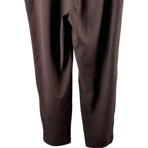 Dennis Basso Luxe Crepe Slim Straight Pull On Pants Chocolate Small Petite