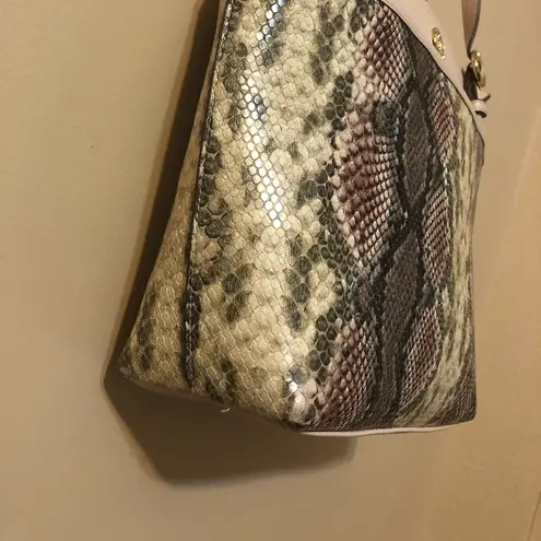 Anne Klein Neutral Snake Print Shoulder Tote Bag, Like New!