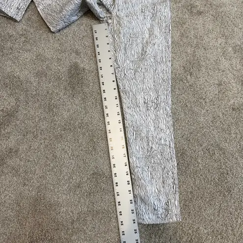 Helmut Lang 25 stretch skinny pull on pant scribble crackle print P 2724