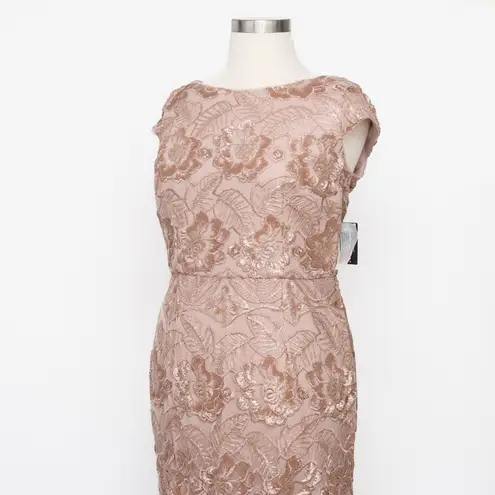 Alex Evenings - Long Embroidered Lace Cap Sleeve Gown