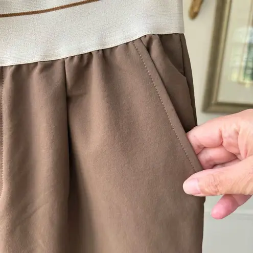 OGL Move Waterproof Lightweight Elastic Waist Pants Brown M Size M