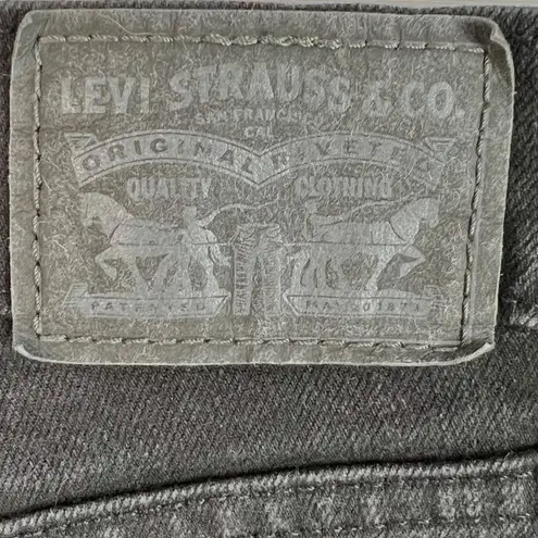 Levi's Levi’s Womens 505 Classic Straight Jeans Mid-Rise Size 28 Black Denim Stretch