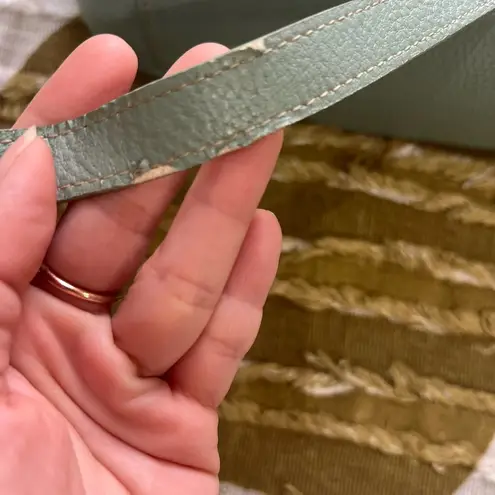 The Sak Light Green Mint Leather Crossbody Shoulder Bag Classic Contemprorary