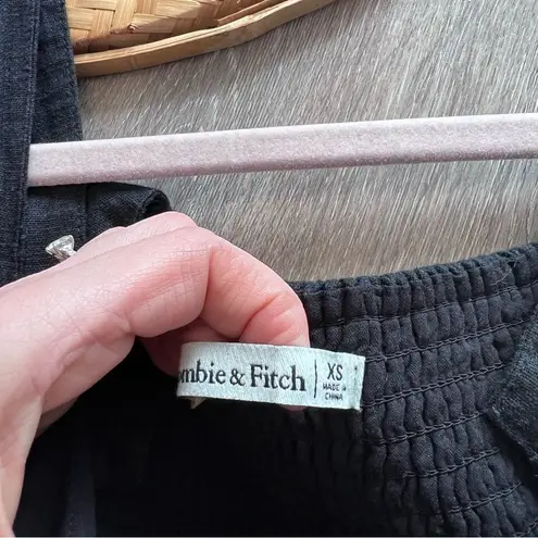 Abercrombie & Fitch ‎ black linen corset romper women’s size XS