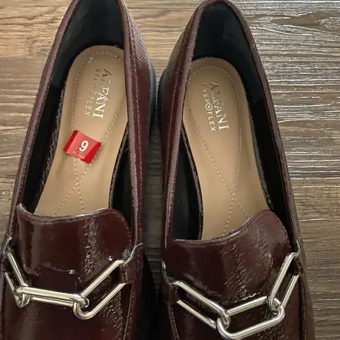 Alfani sz 9 burgundy Paton leather loafers NWT