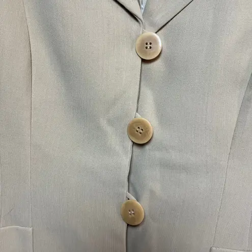 Giorgio Armani Vintage Wool Blazer Tan Beige Size 46 Office Business 80s Italy