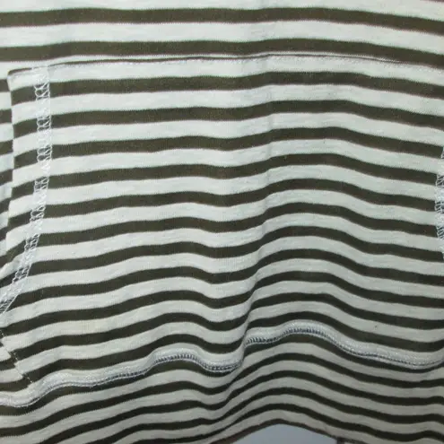 Bobeau Brown/Tan Striped Hoodie - Sz Med