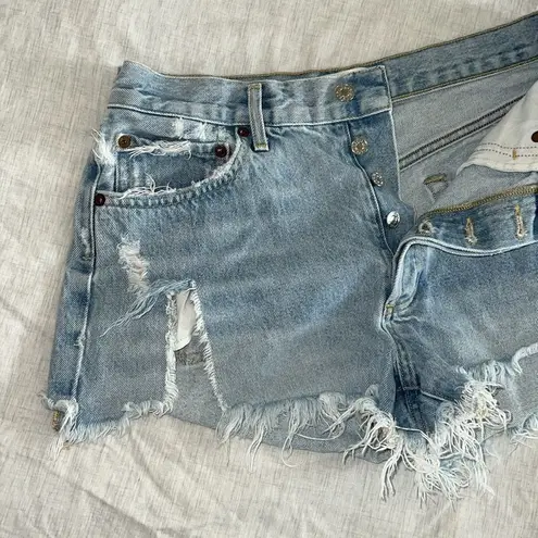 AGOLDE  Parker Vintage Distressed Cut Off Denim Shorts Size 28