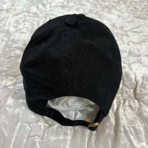 David & Young NWOT  "Dog Mom" Distressed Adjustable Baseball Hat Black OS