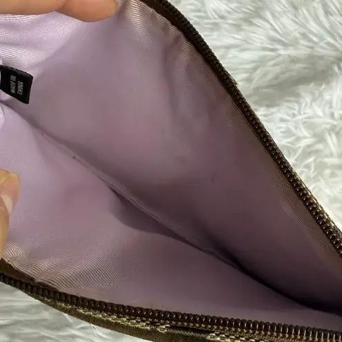 Coach y2k  Vintage Soho Suede Brown Signature Canvas Wristlet - Image 6