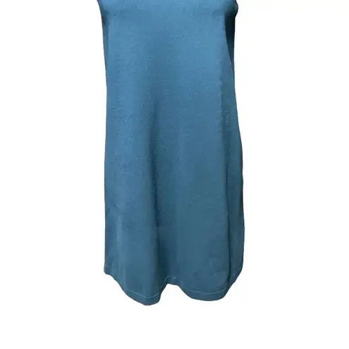 Theory  Empire Prosecco‎ Knit Short Sleeve Dress Blue Green Size Small
