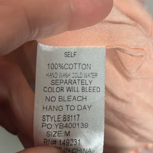 Kori Pink White Gingham Off The Shoulder Dress Size Medium