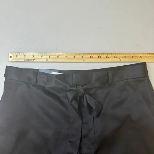 Banana Republic  NWT Silky 4" Black Tie Waist Mid Rise Tailored Shorts Size 10