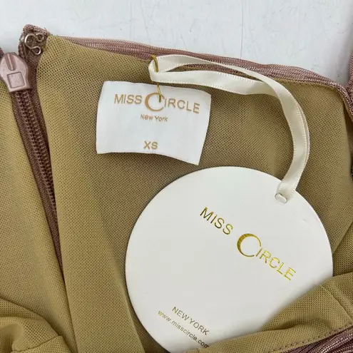 Miss Circle Formal Ruched Pink Maxi Dress Size XS