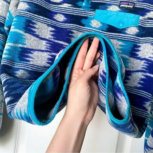Patagonia  Pullover Synchilla Snap-T Fleece Nepali Dhoti Marathon Blue S EUC