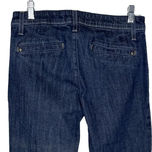 Habitual Jeans Womens 4 Blue Flare Leg Low Rise Dark Wash Fading Everyday Casual