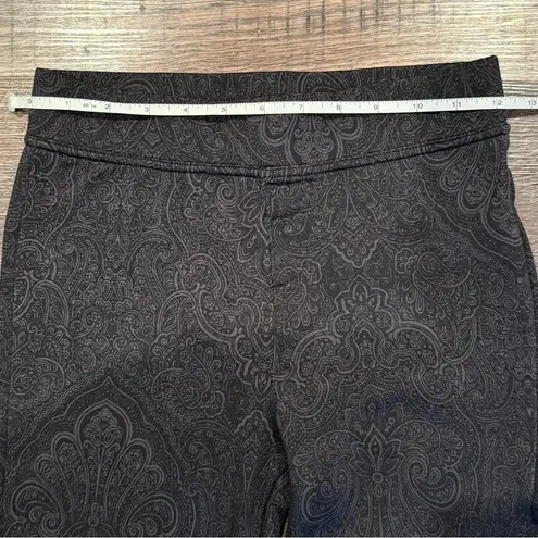 French Laundry Bohemian Geometric Black Patterned Leggings Soft Material Small