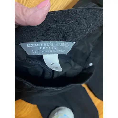 Christopher & Banks Signature Slimming Petites Black Jeans 10 P