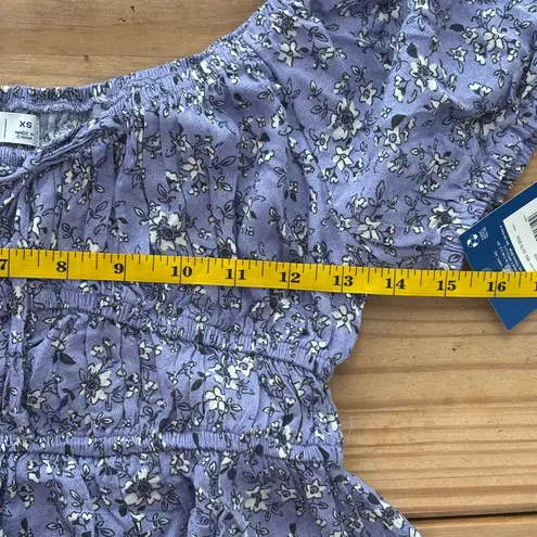 Arizona Jeans Arizona Jean Company Purple Flutter Sleeve Crop Top