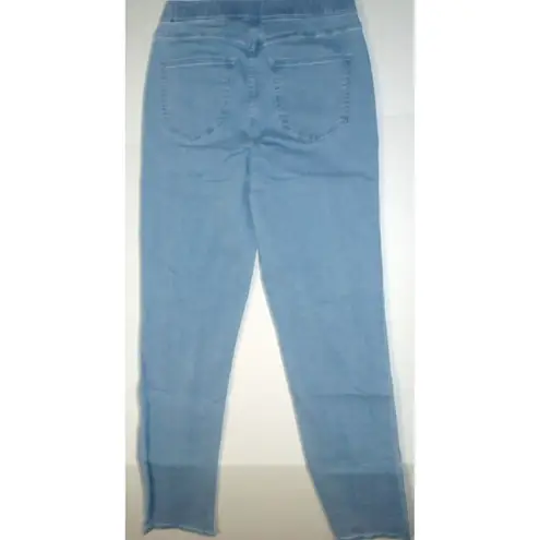 New Womens Isaac Mizrahi Live Denim Pull On Jeans Blue Light 2 Tall Stretch Comf