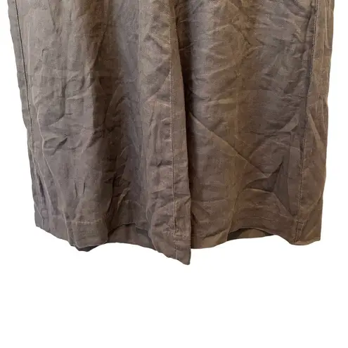 Sundance Wide Leg Baggy Coastal Grandma Minimalist Linen Pants In Gray Size 4