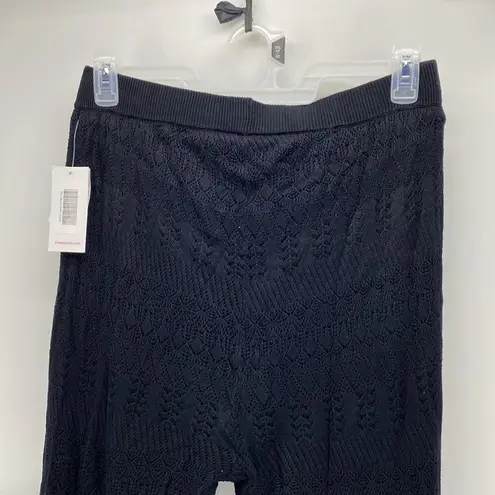 Shoe dazzle lace lined wide leg pants beach vacation comfortable crochet size L Black Size L