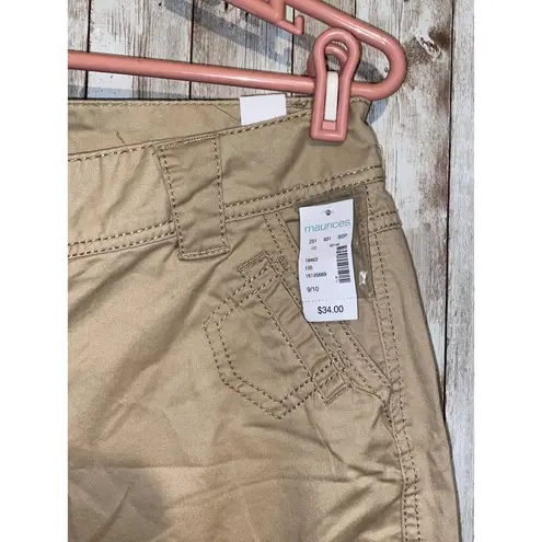 Maurice's Women's  Kaylee Original Fit Khaki Cropped Capris Juniors Size 9/10 NWT